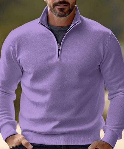 Bequemer Herrenpullover mit Viertel-Reißverschluss - George