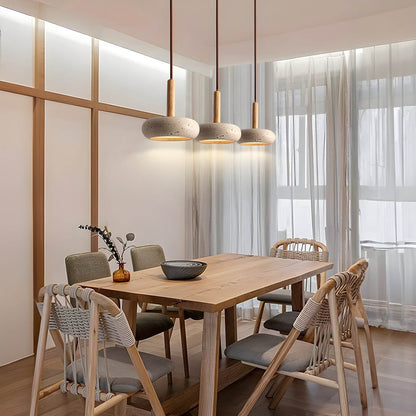 Stijlvolle plafondlamp van natuursteen