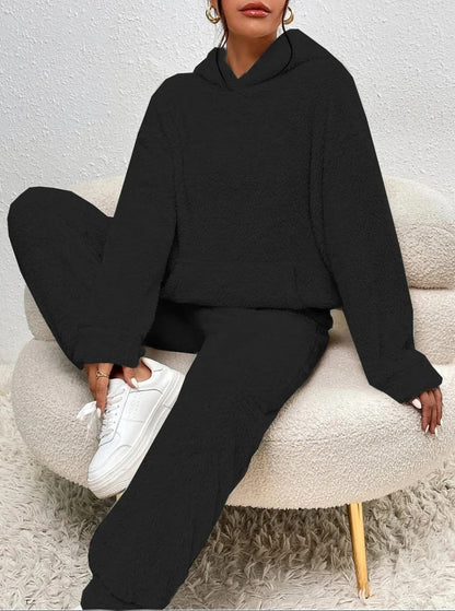 Ultra-Comfortable Teddy Loungewear with Hood - Lara