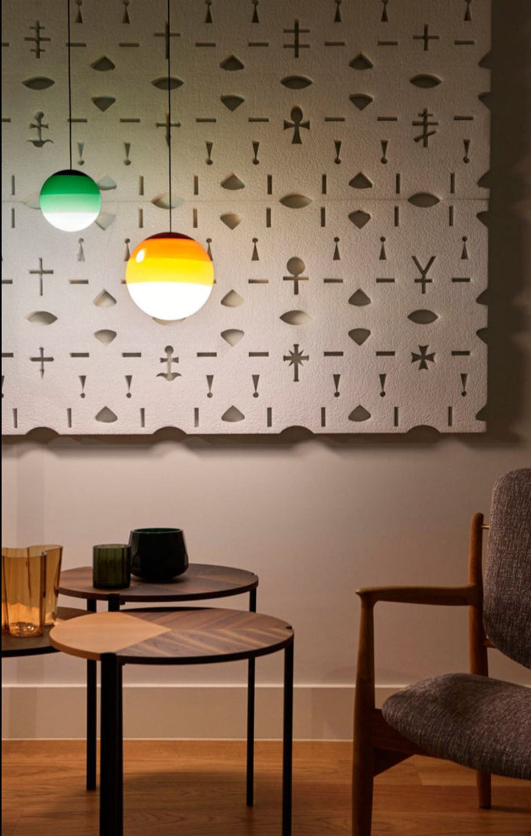 Lámpara colgante moderna con color degradado: eficiente y elegante