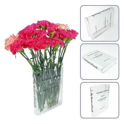 Transparent Acrylic Book Vase