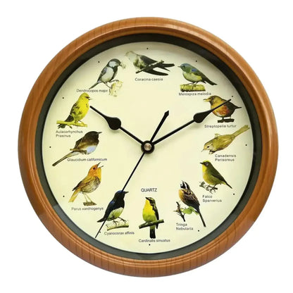 Wanduhr - Dekorativer Zeitmesser mit Vogelstimmen - Einzigartige Atmosphäre