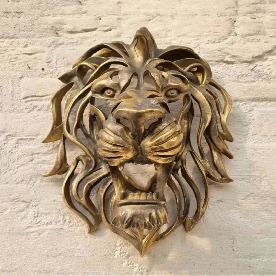 Golden Lion Statue - Strength and Elegance Combined