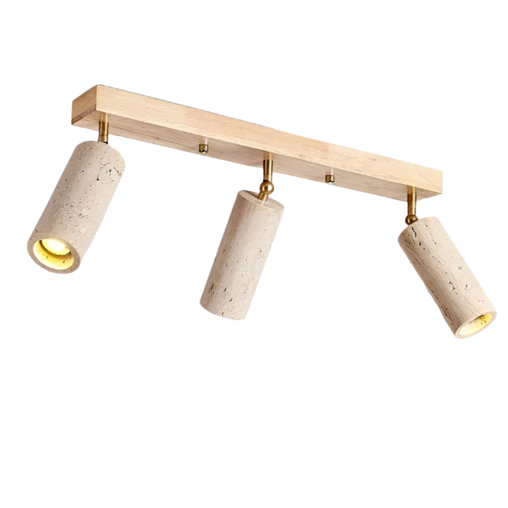 Travertine LED Ceiling Lamp with 3 Heads – Stylish and Modern