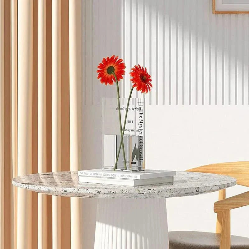 Transparent Acrylic Book Vase