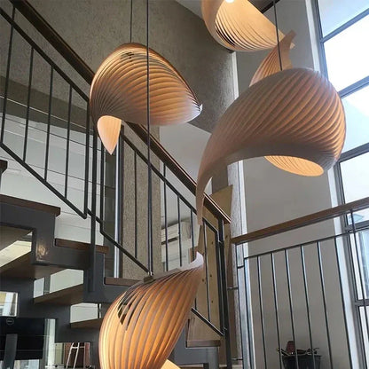 Japanese Vortex LED Pendant Light - Minimalist Design