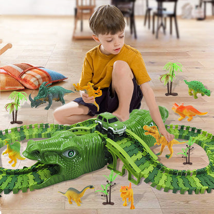 DinoTrack - Súprava dinosaurov - dráha s 360-stupňovou zákrutou