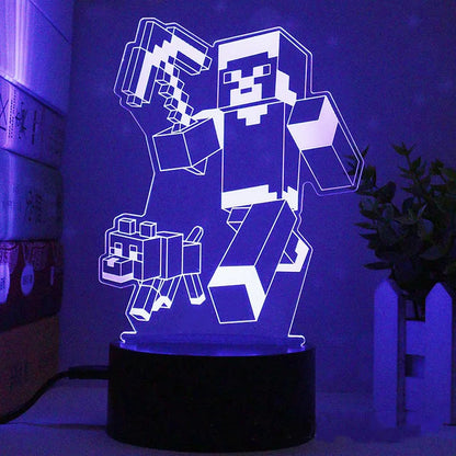 Lampada a LED con personaggi di gioco assortiti - Illuminazione giocosa per gamer