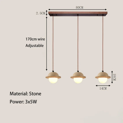 Travertine Pendant Lamp - Modern & Natural Design