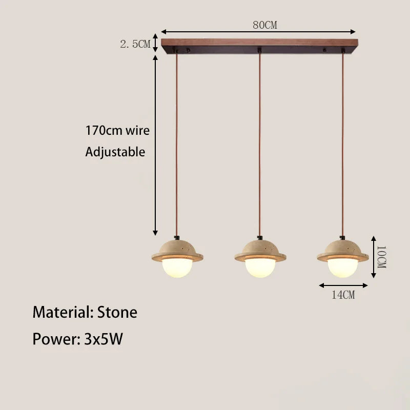 Travertine Pendant Lamp - Modern & Natural Design