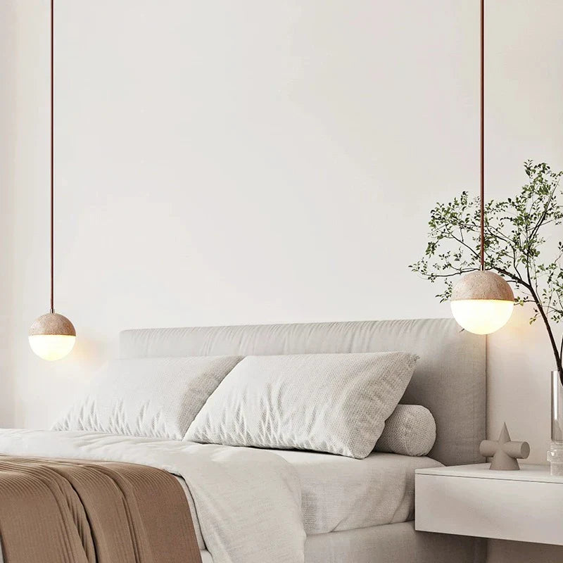 LED Pendant Lamp Made of Natural Stone – Modern Ambient Lighting