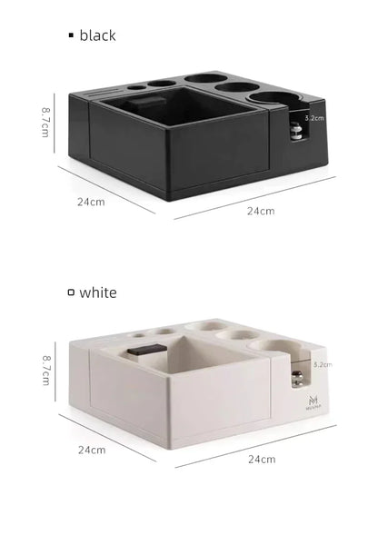 Multifunctional Coffee Tamper Station - Includes Knock Box - Perfect Espresso!