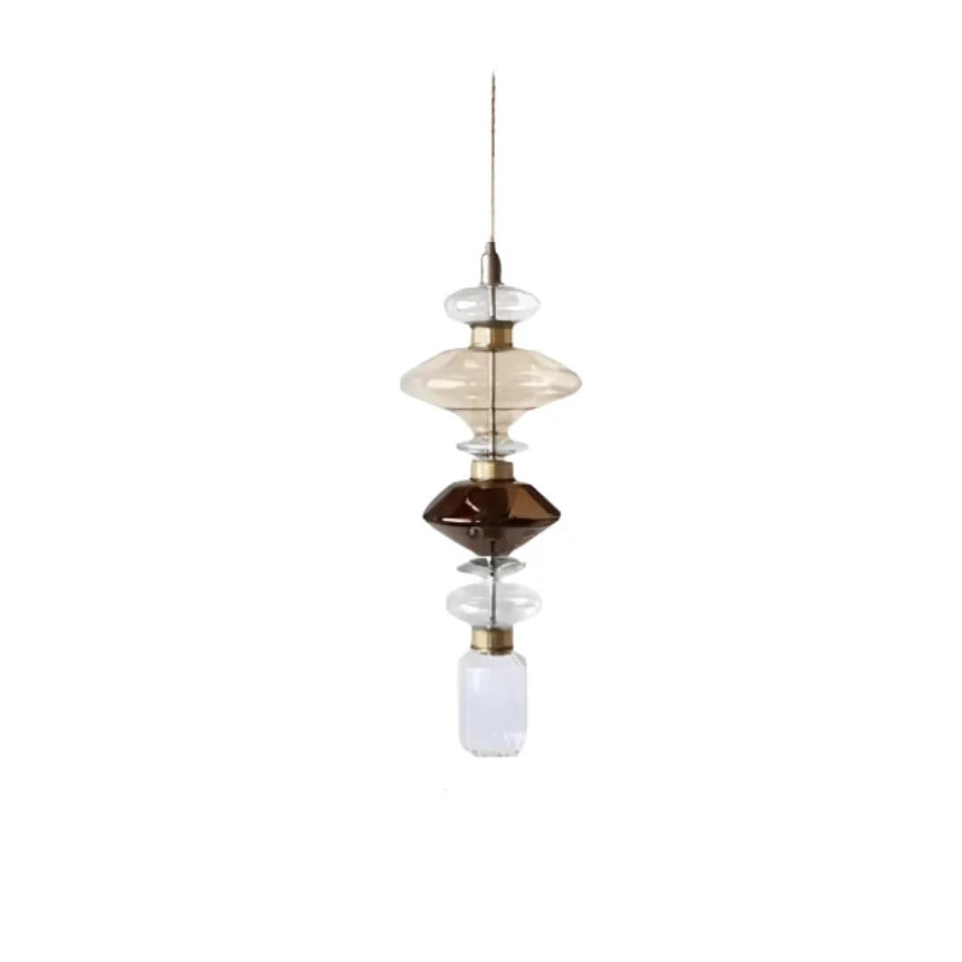 Exotic Glass Pendant Light with Irregular Design