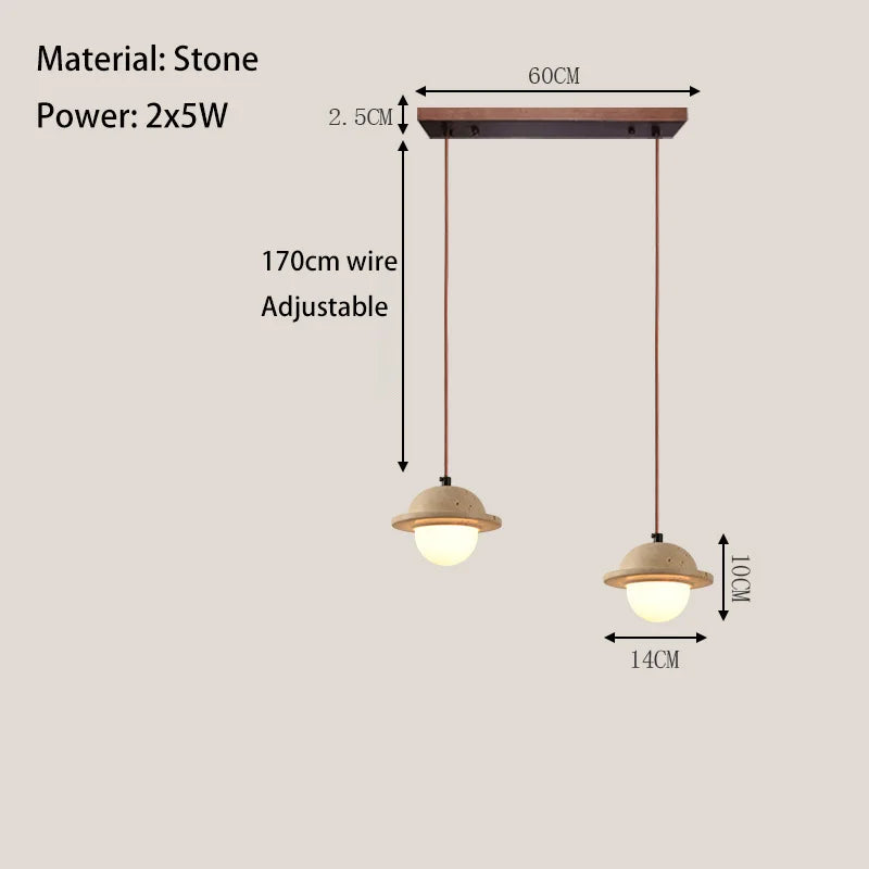 Travertine Pendant Lamp - Modern & Natural Design