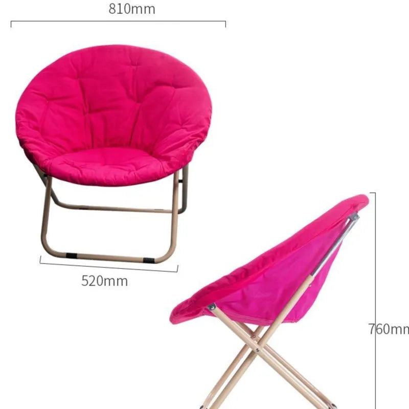 Silla lunar grande y plegable – Cómoda para interiores y exteriores