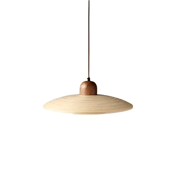 LED Bamboo Pendant Light in Scandinavian Retro Style