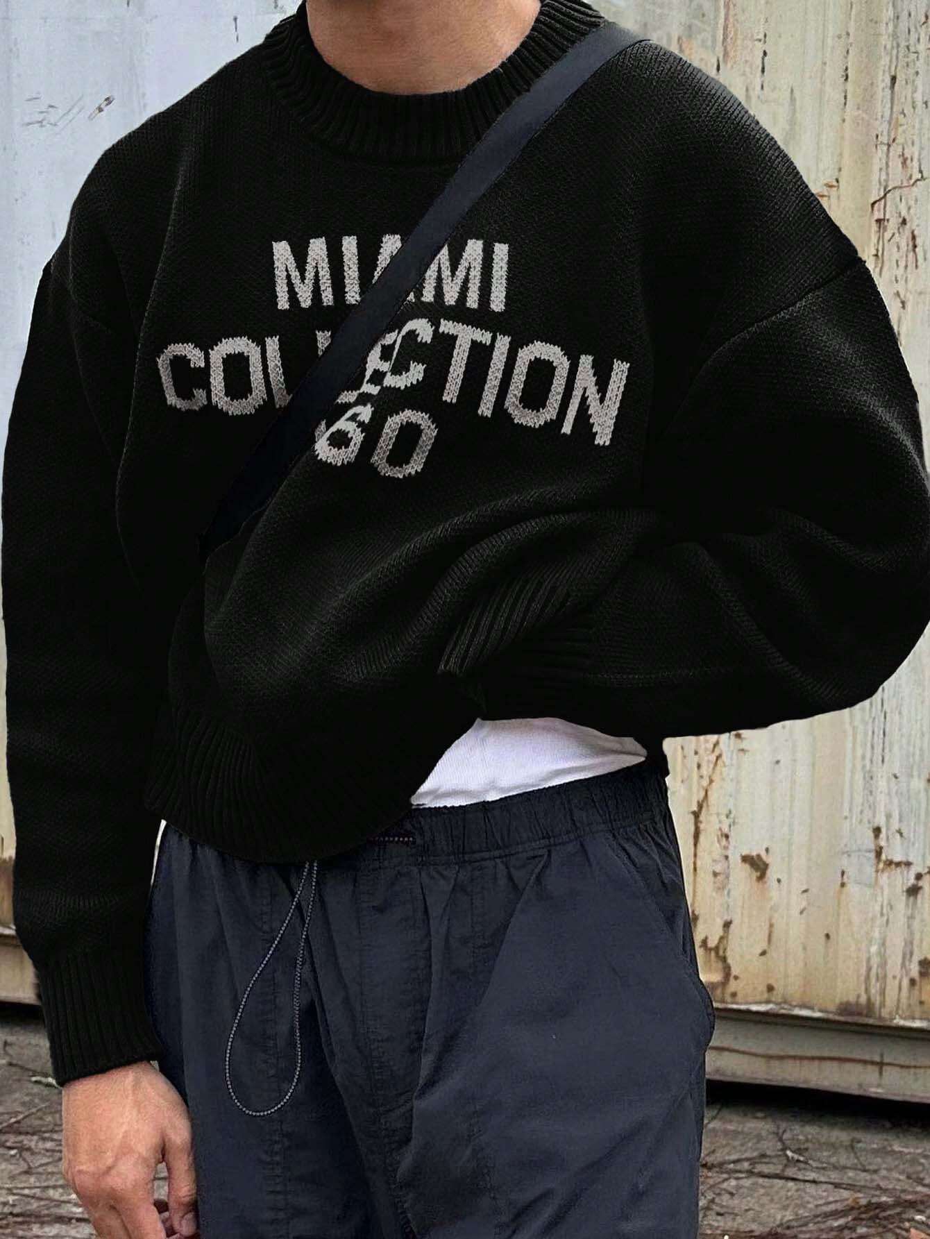 Sem | Men's American street style knitted jumper with round neck