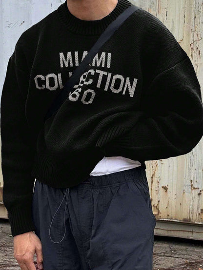 Sem | Men's American street style knitted jumper with round neck