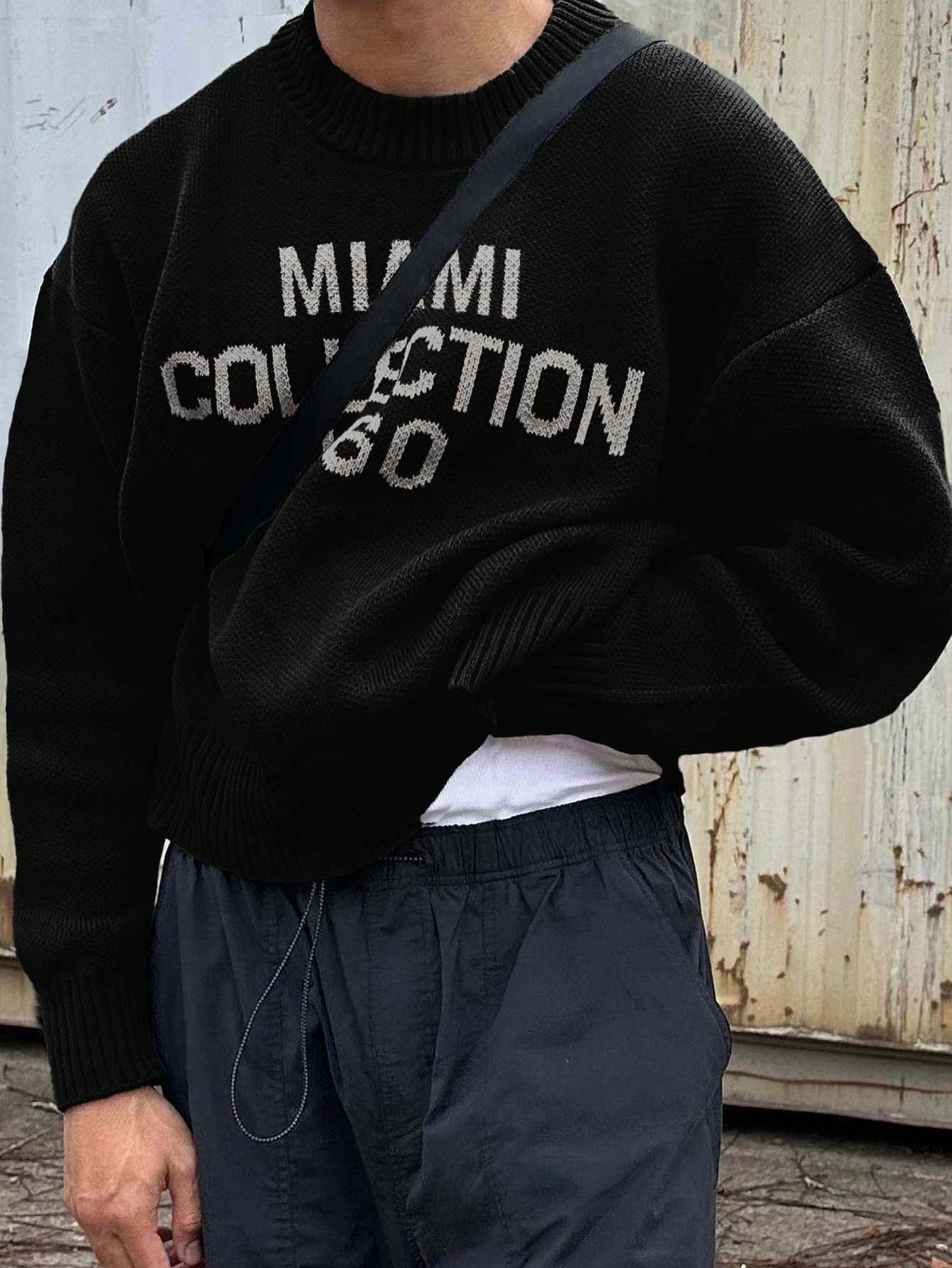 Sem | Men's American street style knitted jumper with round neck