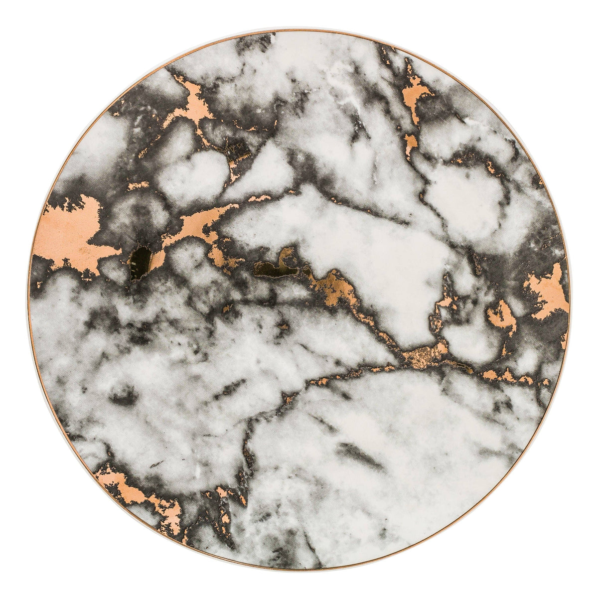 Luxury Porcelain Plates with Marble Effect and Gold Accents for Stylish Table Settings