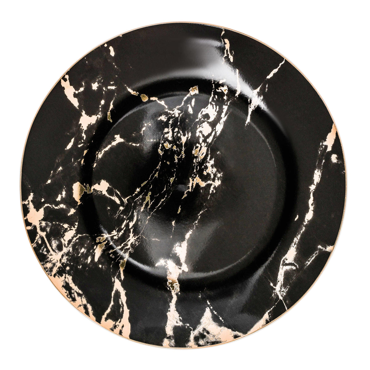 Luxury Porcelain Plates with Marble Effect and Gold Accents for Stylish Table Settings