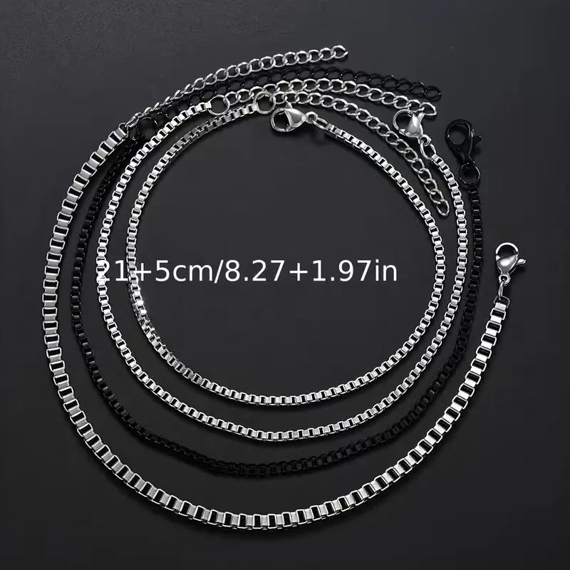 Set of four minimalist bracelets