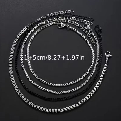 Set of four minimalist bracelets