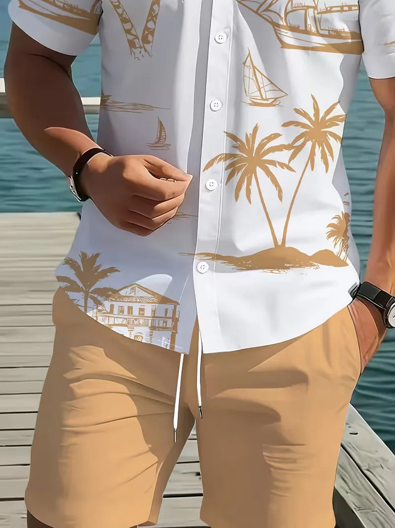 Set with Tropical Print