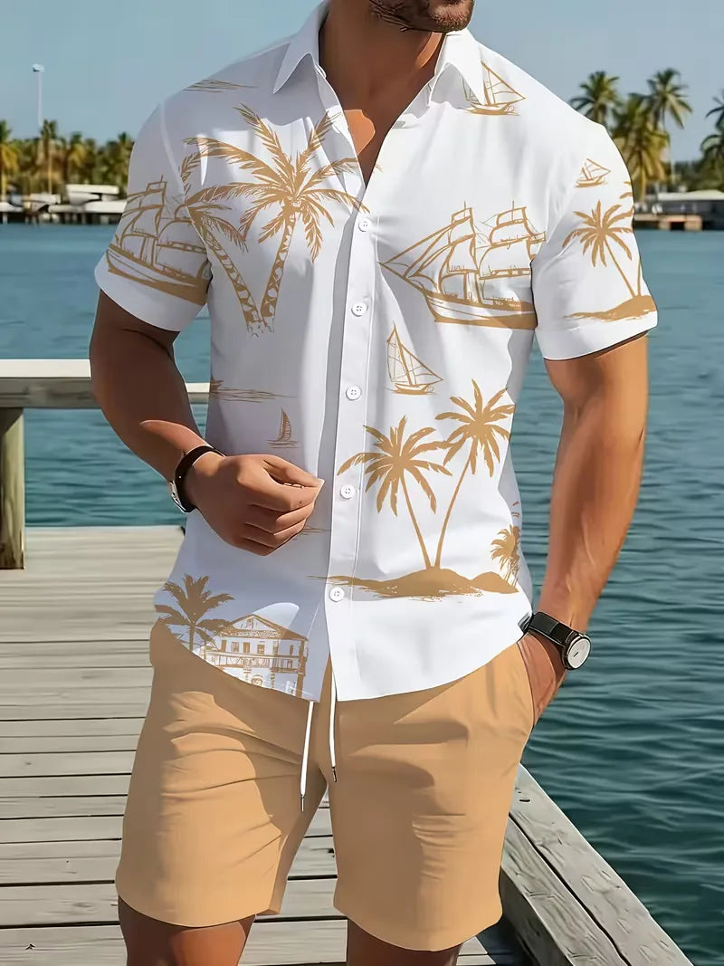 Set with Tropical Print