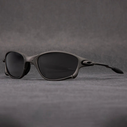 Gafas de sol deportivas polarizadas - montura metálica con lentes rojas