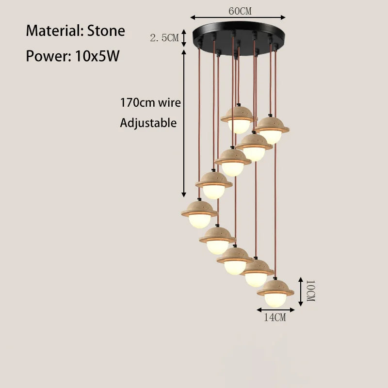 Travertine Pendant Lamp - Modern & Natural Design