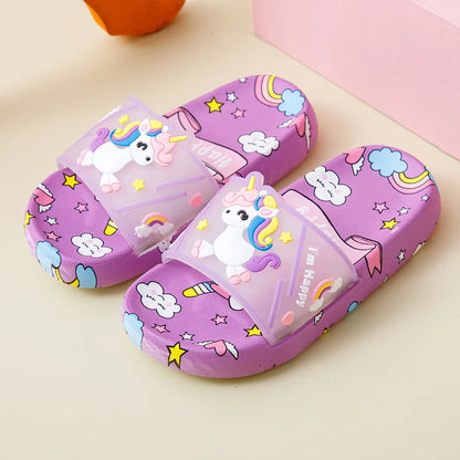 Ciabatte carine a forma di unicorno per bambini – Ideali per gli interni e il bagno