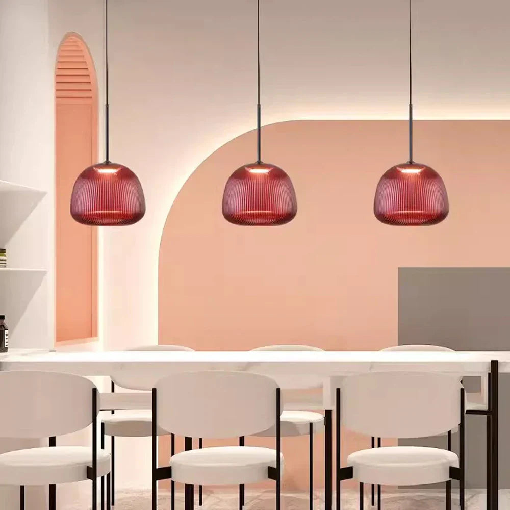 Modern Fusion Pendant Light with LED and Chrome