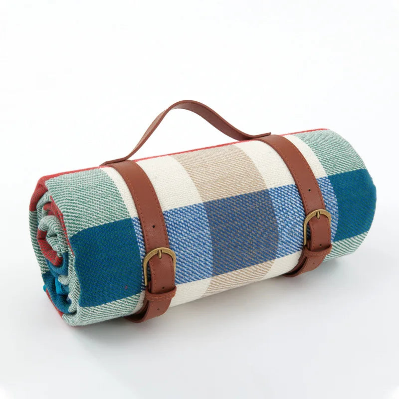 Coperta da picnic impermeabile con motivo a quadri e comoda imbottitura in schiuma