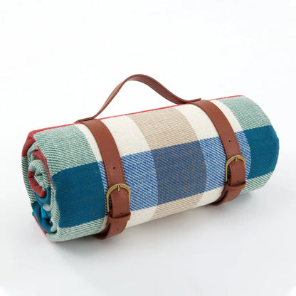 Coperta da picnic impermeabile con motivo a quadri e comoda imbottitura in schiuma