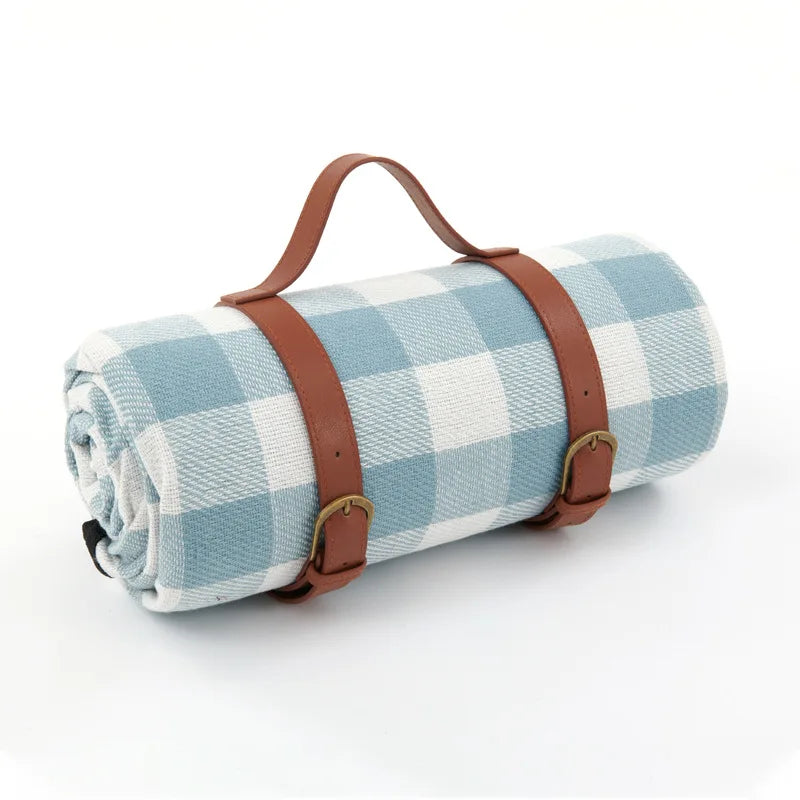 Coperta da picnic impermeabile con motivo a quadri e comoda imbottitura in schiuma