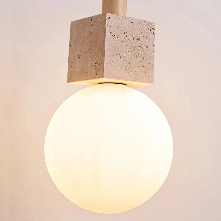 Modern Travertine LED Pendant Light