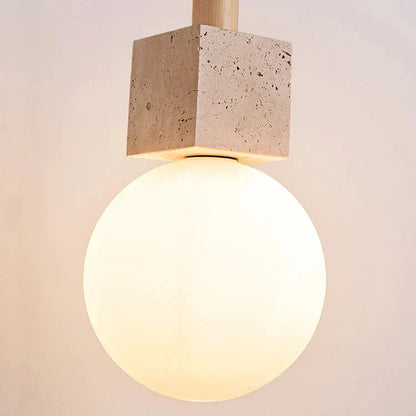 Modern Travertine LED Pendant Light