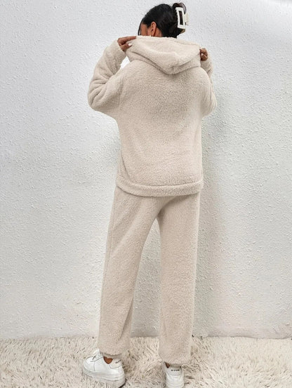 Ultra-Comfortable Teddy Loungewear with Hood - Lara