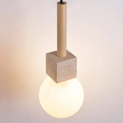 Modern Travertine LED Pendant Light
