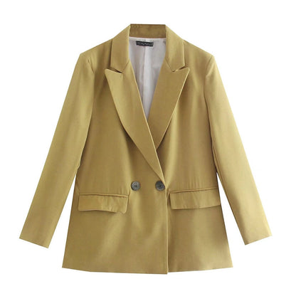 PowerChic – Elegant Double-Breasted Blazer for Women