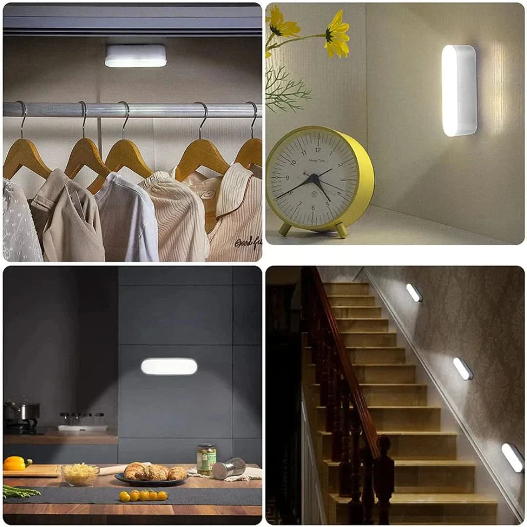 Lámpara de pared LED inalámbrica con sensor de movimiento y batería recargable por USB