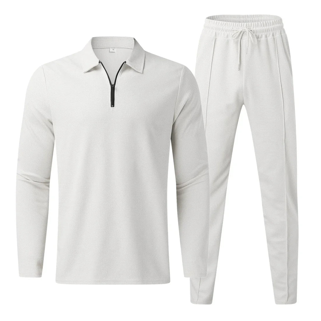 Chándal elegante para hombre con mangas largas y cremallera