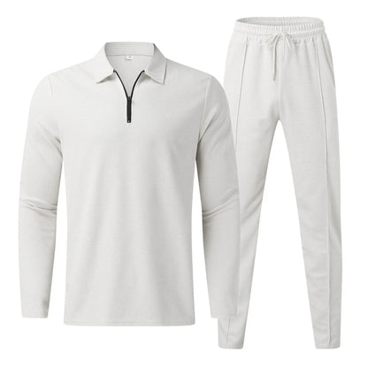 Chándal elegante para hombre con mangas largas y cremallera