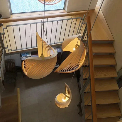 Japanese Vortex LED Pendant Light - Minimalist Design