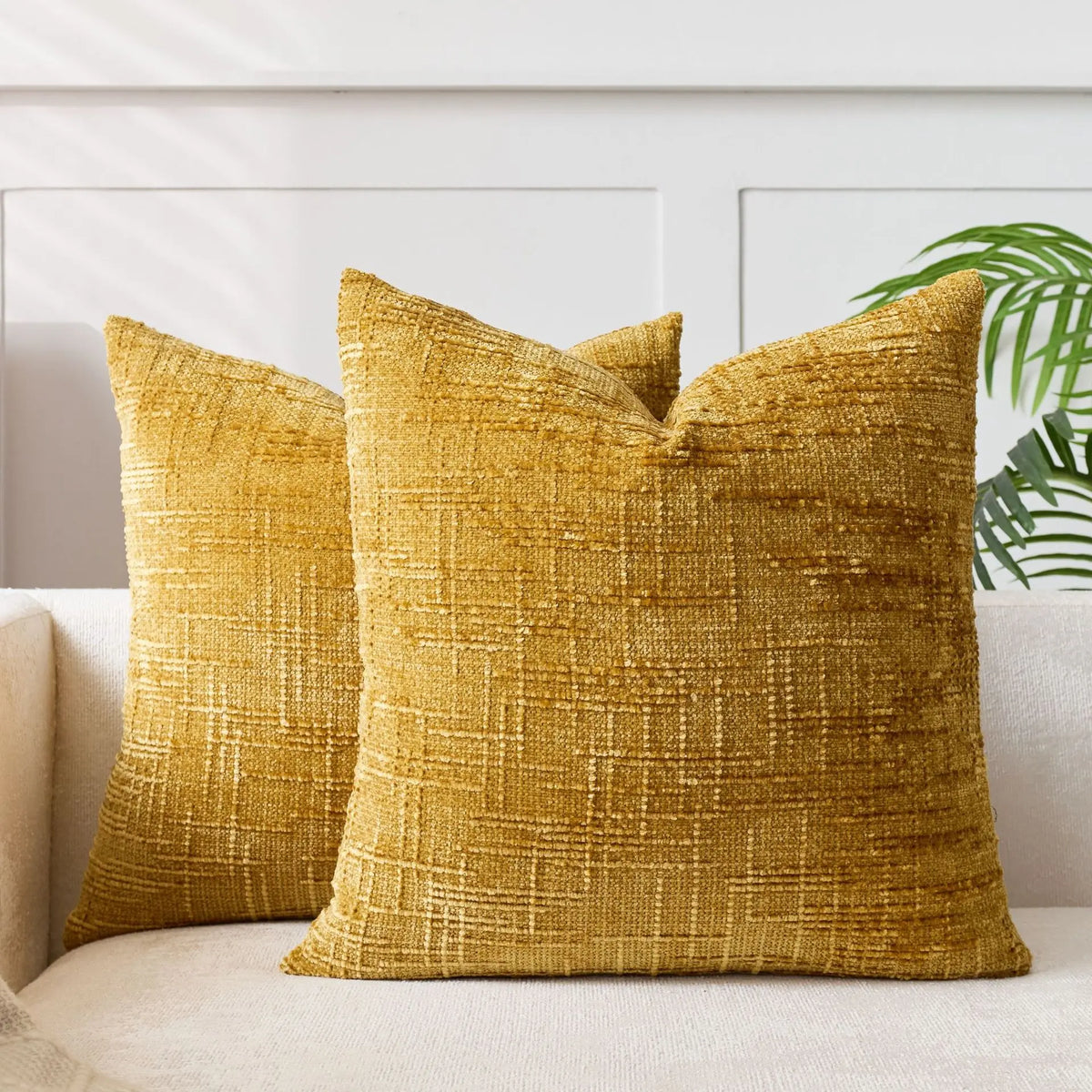 Fodera per cuscino in ciniglia con texture effetto bambù, per un ambiente lussuoso e accogliente