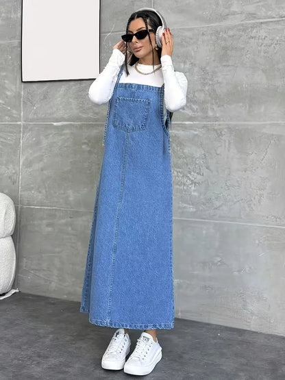 Shirt Dress with Spaghetti Straps