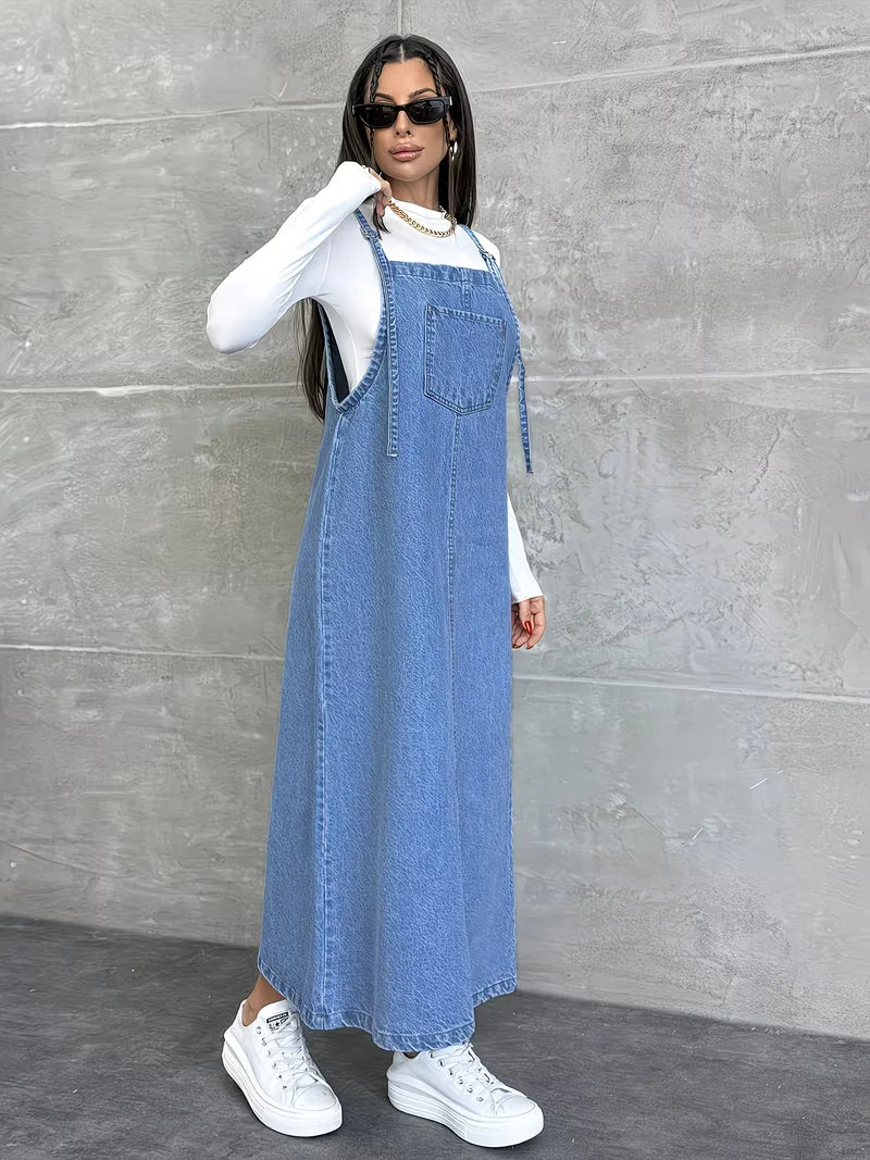 Shirt Dress with Spaghetti Straps