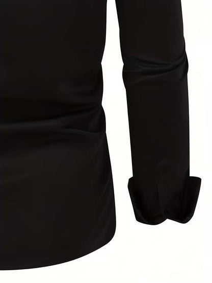 Shirt with Geometric Pattern and Slim Fit