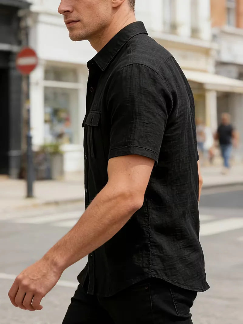 Short Sleeve Shirt with Chest Pockets